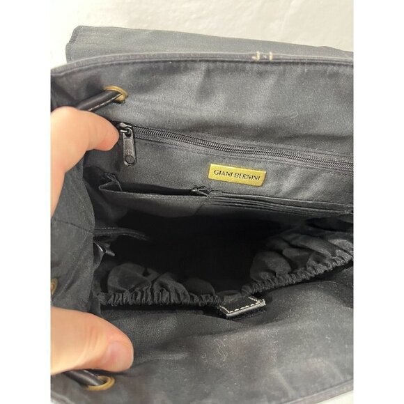 GIANI BERNINI Black Leather Backpack - Picture 5 of 16